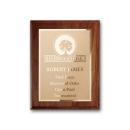 Etch/Frosted Plaque - Walnut Chamfer Edge/Gold
