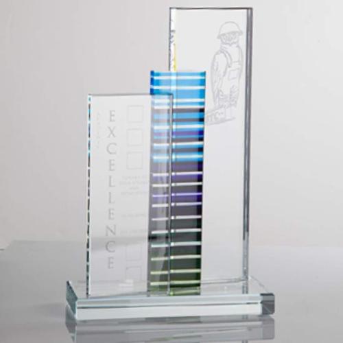 Awards and Plaques - Glass Trophies - Art Glass Trophies - Locklear Artglass/Starfire Peaks Glass Trophy