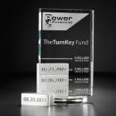 Tower Rectangle w/4 Bars Crystal Trophy