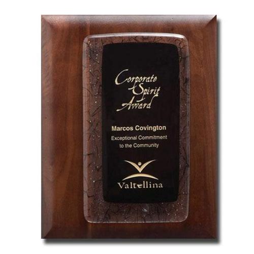 Awards and Plaques - Wall Plaque Awards - Avery Plaque - Ebony