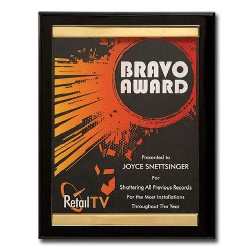Awards and Plaques - Wall Plaque Awards - Brass Camacho Plaque