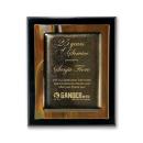 Brown Metallic Rectangle Glass Trophy