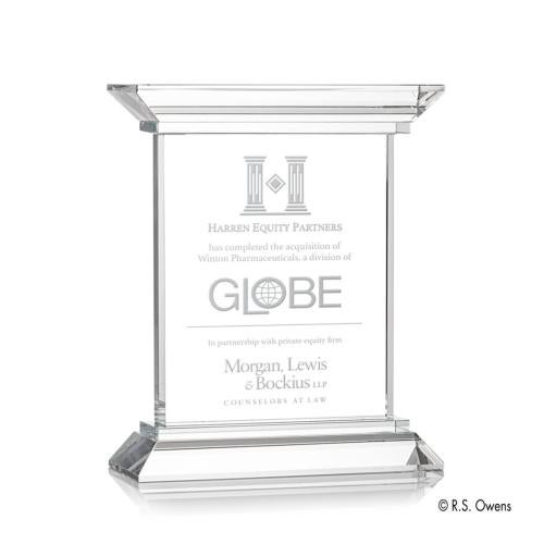 Awards and Plaques - Crystal Trophies - Rubio Rectangle Crystal Trophy