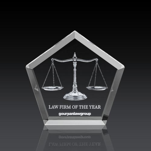 Awards and Plaques - Crystal Trophies - Costa 3D Polygon Crystal Trophy