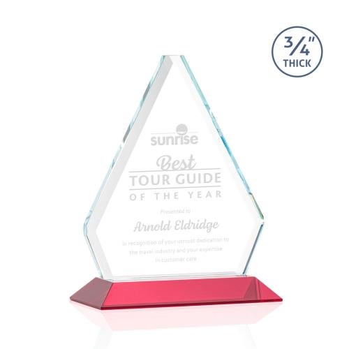 Awards and Plaques - Crystal Trophies - Mayer Red Crystal Trophy
