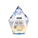 Barron Full Color Blue Polygon Crystal Trophy