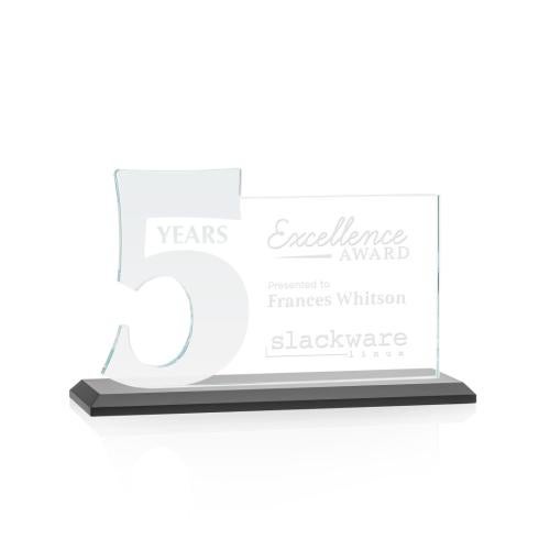 Awards and Plaques - Crystal Trophies - McGrath Black Crystal Trophy