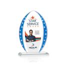 Michel Driscoll  Full Color Tear Drop Crystal Trophy