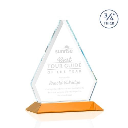 Awards and Plaques - Crystal Trophies - Mayer Amber Crystal Trophy