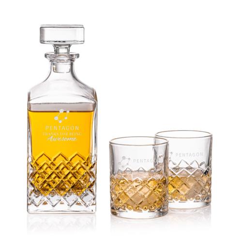 Custom Barware Glasses - Decanters - Gilliam Decanter Set