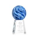 Neptune Globe on Medium Crystal Base Glass Trophy