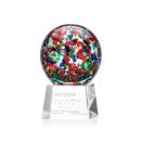 Knapp on Small Crystal Base Clear Globe Glass Trophy