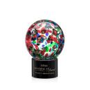 Knapp on Round Base Black Globe Glass Trophy