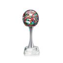 Knapp Globe on Metal Pedestal Base Glass Trophy