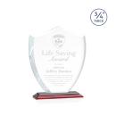 Escamilla Shield Rosewood Unique Crystal Trophy
