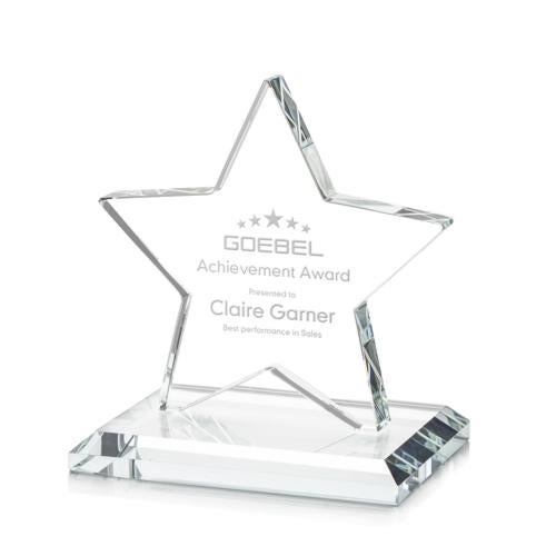 Awards and Plaques - Crystal Trophies - Gamboa Star Starfire Crystal Trophy
