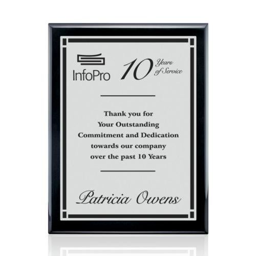 Awards and Plaques - Wall Plaque Awards - Sloan Meredith - Black/Satin Silver