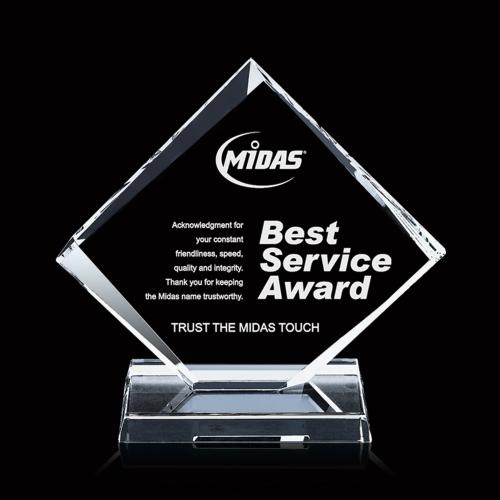 Awards and Plaques - Crystal Trophies - Sewell Starfire Crystal Trophy