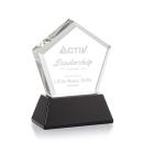 Costa on Base Black Polygon Crystal Trophy