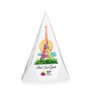 Bragg Full Color Clear Pyramid Crystal Trophy