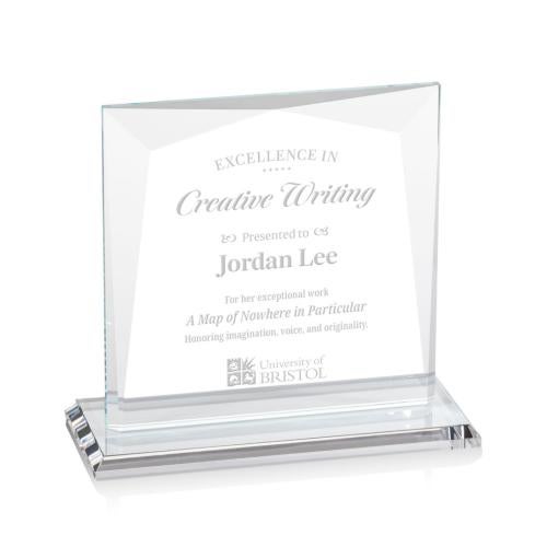 Awards and Plaques - Crystal Trophies - Paulson Clear Square / Cube Crystal Trophy