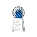Truong Globe on Medium Crystal Base Glass Trophy