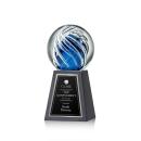 Truong Globe on Tall Marble Glass Trophy