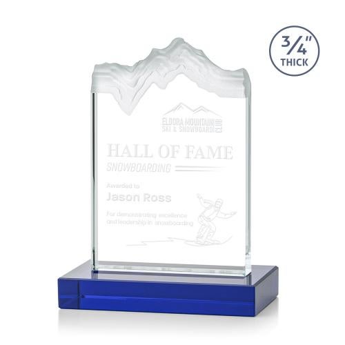 Awards and Plaques - Crystal Trophies - Castellanos Blue Peaks Crystal Trophy