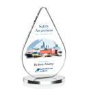 Moyer Full Color Clear Tear Drop Crystal Trophy
