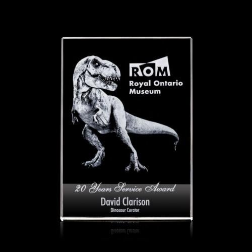 Awards and Plaques - Crystal Trophies - Rossi 3D Rectangle Crystal Trophy