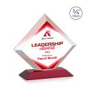 Carlson Full Color Red Crystal Trophy