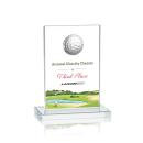 Carson Full Color Golf Clear Rectangle Crystal Trophy