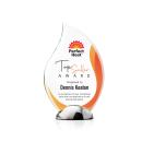 Akers Full Color Flame Crystal Trophy