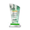 Pollard Full Color Green Peaks Crystal Trophy