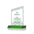 Bowden Full Color Green Peaks Crystal Trophy