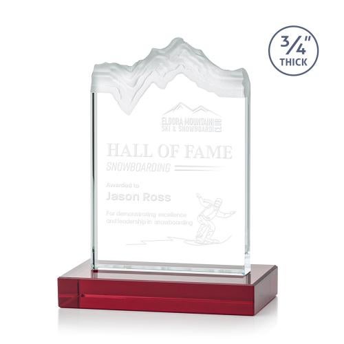 Awards and Plaques - Crystal Trophies - Castellanos Red Peaks Crystal Trophy