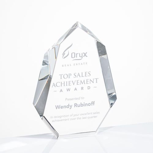 Awards and Plaques - Crystal Trophies - Thomson Clear Polygon Crystal Trophy