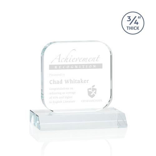 Awards and Plaques - Crystal Trophies - App Clear Square / Cube Crystal Trophy