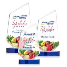 Hidalgo Full Color Blue Peaks Crystal Trophy - Custom Trophies