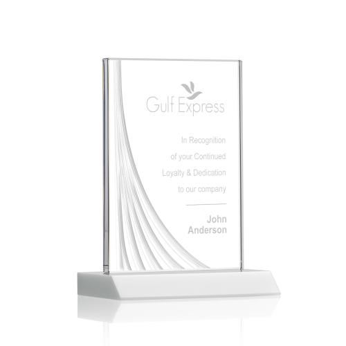 Awards and Plaques - Crystal Trophies - Goldstein Liquid&trade; Fagan Rectangle Crystal Trophy