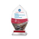 Padgett Full Color Red Polygon Crystal Trophy