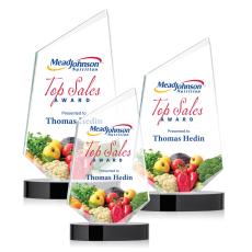 Hidalgo Full Color Black Peaks Crystal Trophy - Custom Trophies