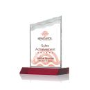 Bowden Full Color Red Peaks Crystal Trophy