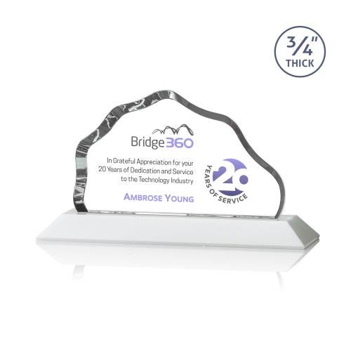 Awards and Plaques - Crystal Trophies - Hagen Full Color Fagan Crystal Trophy