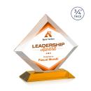 Carlson Full Color Amber Crystal Trophy