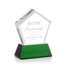 Costa on Base Green Polygon Crystal Trophy