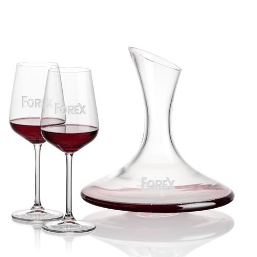 Custom Barware Glasses - Carafes - Godfrey Carafe & Eaton Wine