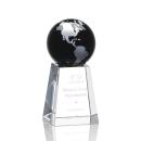 Krause Black/Silver Globe Crystal Trophy