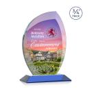 Oakes Full Color Blue Peaks Crystal Trophy