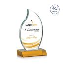 Summers Full Color Amber Flame Crystal Trophy